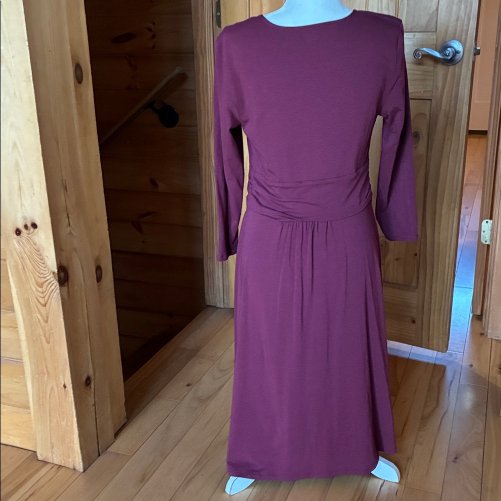 Lands end modal blend stretch jersey twist front dress - Picture 7 of 10